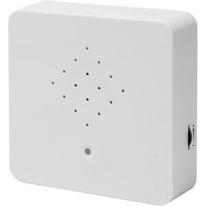 Soundbox blanc avec chant des oiseaux - 12 cm - Haut-parleur avec d&eacute;tecteur de mouvement - D&eacute;coration oiseau gazouillant avec capteur de 2 m pour la d&eacute;tente, le spa, le bien-&ecirc;tre - Neuf