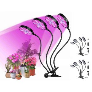 Lampe De Croissance Led Usb &Agrave; 4 T&ecirc;tes Pour Plantes D'int&eacute;rieur Et Hydroponie - Neuf
