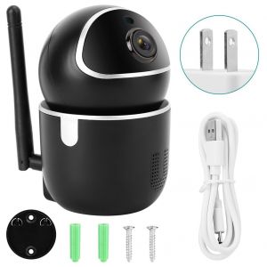 Mini camera de securite PTZ sans fil Wi-Fi 720p, moniteur bebe infrarouge, carte TF (US 110-240 V) - Neuf