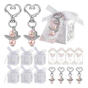 24Pcs Baby Shower Favors,y compris de mignons porte-clés d'ange,des boîtes de faveur - Neuf