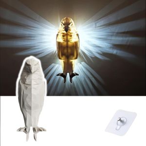 Bientôt Eagle Wall Light,3d Animal Eagle Applique Murale Led,Lampe Ombre Aigle,Lampe 3d Décoration Murale,Statue Animal En Résine Veilleuse À Piles Pour Jardin Chambre Bureau Escalier Couloir - Neuf