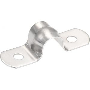 Kalanka-Fixation Tuyau Clip Tube Attacher Collier De Serrage Pince Rigide Tuyau Sangle 10mm Rigide 2 Trous 201 Acier Inoxydable 45pcs - Neuf