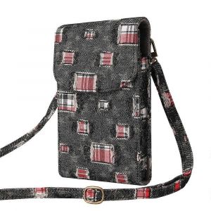 Multifonctionnel Téléphone Portable Messenger Sac Dames En Cuir Portefeuille Mobile Portefeuille avec Fente Pour Carte noir - Neuf