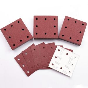 50 Pièces Feuilles Abrasives,110x115mm Papier a Poncer 80 Grains Papier Abrasif pour Bosch Ponceuse Vibrante Polir et Enlever La Rouille - Neuf