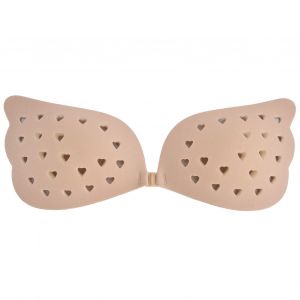 Soutien-Gorge Adhesif Sans Couture Pour Femme, Cache-Tetons Sans Bretelles Avec Boucle Frontale, Pour Robe Dos Nu, Couleur Chair - Neuf