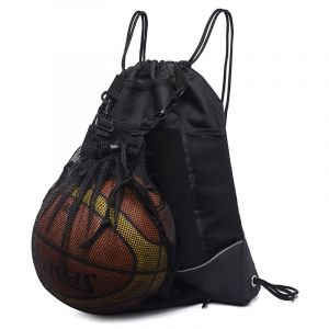 1 Sac De Football À Cordon Pour Garçon, Sac À Dos De Basket-Ball Pliable, Sac À Dos De Sport Avec Sac À Filet Amovible - Neuf