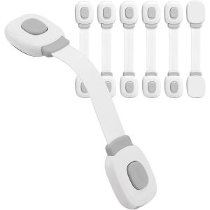 Bloc De Sécurité Pour Porte De Bébé (6 Pièces), Verrous De Tiroir, De Placard Et De Réfrigérateur, Protection Pour Enfants, Baby Home - Neuf