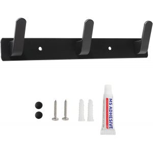 Porte Manteau Mural Pat&egrave;re Murale avec 3 crochets pour entr&eacute;e salle de bain cuisine deux m&eacute;thodes d'installation. - Neuf