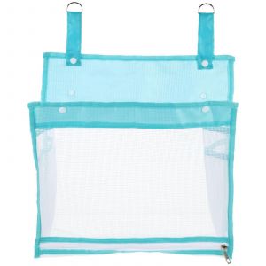 Sac de rangement carré en maille pour jouets de bain, bleu ciel, 35 x 35 x 15 cm, séchage rapide, 1 paquet - Neuf