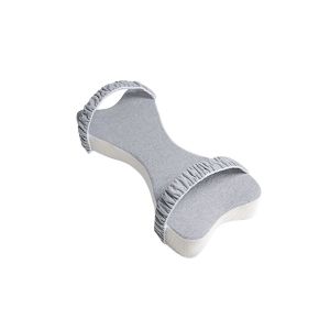 Coussin De Sur&eacute;l&eacute;vation Des Jambes Pour Dormir Sur Le C&ocirc;t&eacute;, Avec Sangle Et Forme Incurv&eacute;e - Gris - Neuf