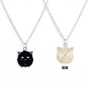 2pc Diable Breloque Collier Tendance Pendentif Cou Chaîne Dessin Animé Meilleur Ami Bijoux - Neuf
