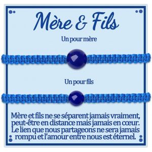 Eryi-Mere Fils Bracelet Cadeau Maman Et 2 3 Fils Bracelets Mère Noel Mamounette Cadeaux Fetes Des Mere Anniversaire Femme A Mon Fils Cadeau Frere Original Idee Homme Perles Bijoux Assortis Pour 2 3 4 - Neuf