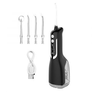Hydropulseur Sans Fil 300 Ml Avec 4 Embouts, Appareil De Nettoyage Dentaire, Rechargeable, &Eacute;tanche Ipx6 - Neuf