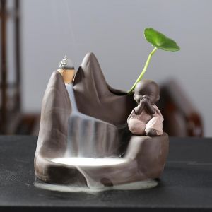 Brûleur d'encens Zen Brûleur d'encens à refoulement en céramique pour émail et charbon de bois Encens à refoulement - Neuf