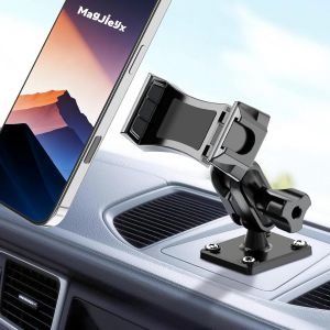 Support de T&eacute;l&eacute;phone pour Voiture avec Base de Per&ccedil;age Stable pour Tableau de Bord de Camion ou Bateau Rotation &agrave; 360&deg; pour iPhone 17 16 15 14 Samsung (4,7 &agrave; 7 pouces) et tous les Smartphones - Neuf