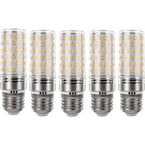 Ampoules Led E27 De Ma&iuml;s Blanc Chaud 3000k,7w 1000 Lm &Eacute;quivalent 100w Halog&egrave;ne,Ampoule Ma&iuml;s E27 Led Ac100-265v Non Dimmable,Pas De Scintillement,Petites Ampoules &Agrave; Vis Edison,Lot De 5 - Neuf