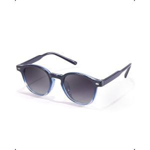 Lunettes de soleil polarisées pour homme, Monture bleue - Verres dégradés - Neuf