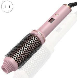 Brosse Coiffante Chauffante 3-En-1 Bigoudi/Lisseur Ionique Avec Poils En Nylon Anti-Brûlure Baguette De Bigoudi Électrique Eu Plug - Neuf