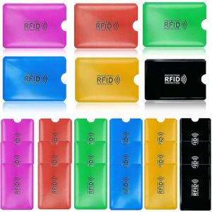 TRAHOO-Lot de 24 Porte-Cartes RFID, Bloqueurs, Multicolores, Porte-Cartes RFID, Protection de Cartes, Prot&egrave;ge Carte Bancaire, Anti-vol pour Homme et Femme, Couleur, Portefeuille - Neuf