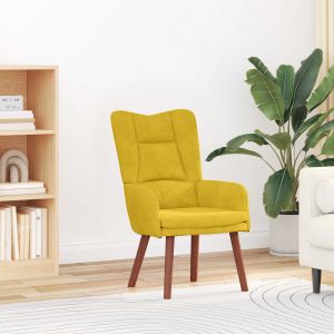 vidaXL fauteuil Jaune 63 x 67 x 94 cm Velours - Neuf