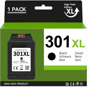 301XL Cartouches d'encre reconditionn&eacute;es pour HP 301 Cartouche, 301XL Noir pour HP DeskJet 1000 1050 2050 2510 Envy 4500 4502 5530 OfficeJet 2620 4630 4632 - Neuf