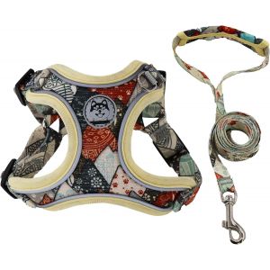 Jgd-Harnais Chien Et Laisse, Harnais Pour Chien Anti-Traction De Taille Moyenne, Facile &Agrave; Mettre, Respirant Durable, R&eacute;fl&eacute;chissant Nylon Souple R&eacute;fl&eacute;chissant R&eacute;glable Harnais Chien-M - Neuf