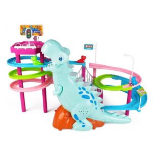 Circuit de course de dinosaures &eacute;lectriques avec musique et lumi&egrave;res - Neuf