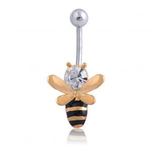 Piercing Nombril En Acier Inoxydable Galvanise, Motif Abeille, Animal - Neuf
