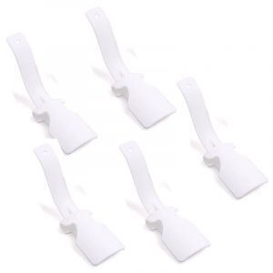 Lot De 5 Chausse-Pieds Portables Blancs À Manche Court, Faciles À Enfiler Et À Retirer, En Plastique, Pour Hommes Et Femmes - Neuf