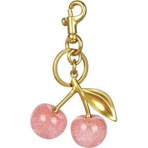 Loc-Porte Cl&eacute;s Cerise,Breloque De Sac En Forme De Cerise,Porte-Cl&eacute;s Femme,Accessoire Fashion Pour Sac Ou Cl&eacute; Voiture,Cadeau Pour Femme,Cadeau De No&euml;l Ou De Saint-Valentin - Neuf