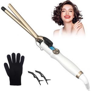 Curling Iron, Ultra-Fine Curling Iron 13 Mm Ceramic 11 Temperatures 110 To 210 °C Can Be Used On All Hair Types Thick/Thin/Long/Short, Small Curl/Afro Curly Hair - Neuf