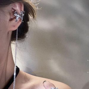 Kal-Papillon Oreille Manchette Boucles D'oreilles Long Papillon Gland Boucles D'oreilles Argent Cartilage Cha&icirc;ne Boucles D'oreilles Gland Gouttes Boucles D'oreilles Bijoux Pour Femmes - Neuf