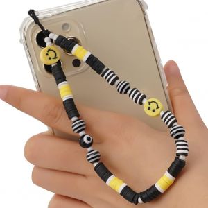 Kal-Chaîne De Téléphone Portable Bohème Anti-Perte - En Acrylique - Style Vintage - Multicolore - Pour Téléphone Portable - Avec Perles - Pour Téléphone Portable - Neuf