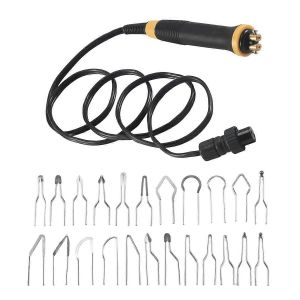 1 / Pcs Électrocautérisation Stylo Pyrographie Machine Poignée À Souder Pointe 23 / Pcs Pour Gourde,Planche,Cuir,Écorce - Neuf