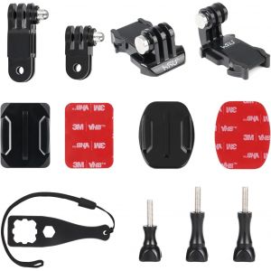 Ensemble de supports de casque pour caméras d'action Go Pro,bras d'extension à libération rapide,clip et kit d'accessoires pour Hero 13/12/11/10/9/8/7/6/5/4/3 - Neuf