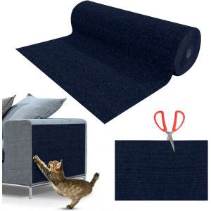 Griffoir Chat Canap&eacute;, Protection Anti Griffe 200x40cm - Tapis Protecteur De Rayure Diy Pour Canap&eacute; Bleu - Neuf