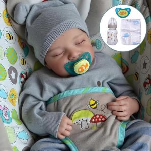 Poupée bébé de 48 cm/19 pouces, poupée bébé nouveau-né endormie, douce et câline, poupée bébé réaliste - Neuf
