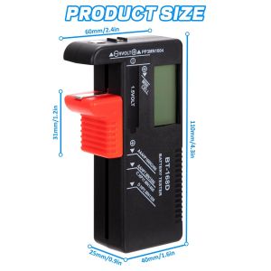 Testeur de Piles Universel Testeur de Piles Num&eacute;rique pour AA AAA C D 9V Batteries &agrave; cl&eacute; &agrave; cl&eacute; 1.5V - Neuf