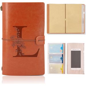 TEPPC-Cuir Vintage Journal Intime, Carnet De Voyage A5, Idee Cadeau de Noël Graduation Anniversaire Fête des Mères pour Femme, Maman, Fille, Soeur, Fils, Meilleure Amie, Maitresse D'École, Collègue(L - Neuf