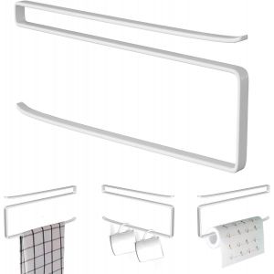 Eryi-Porte-Rouleau De Cuisine, Sans Perçage, Porte-Rouleau De Cuisine, Porte-Rouleau De Cuisine, Porte-Rouleau De Papier, Distributeur De Serviettes, Rangement Pour Cuisine, Salle De Bain, Blanc - Neuf