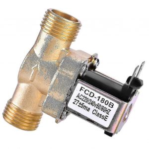 Électrovanne 1/2"" en laiton pour eau AC 220V normalement fermée - Neuf