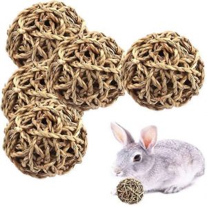 Jouet de boule pour petit animal, jouet d'activit&eacute; de lapin Jouets &agrave; m&acirc;cher d'animaux Boule d'herbe (D-583-A) - Neuf