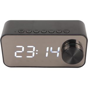 KALANKA-Radio-réveil avec Haut-Parleur Bluetooth, Double Alarme Numérique de Chevet avec Radio FM, Haut-Parleur intégré, Affichage de la Température, Diffusion Vocale, Prise en de - Neuf