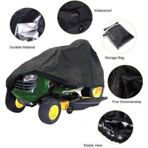 Housse de protection imperméable pour tondeuse autoportée (177 x 110 x 110 cm) et protection UV pour tracteur de jardin - Neuf