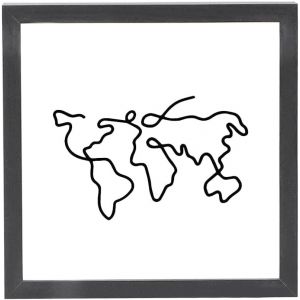 Yemaesre-Boîte D'archives D'aventure De Grande Taille, Boîte À Souvenirs De Voyage Noire Avec Motif Carte Du Monde, Boîte À Billets Avec Fente, Boîte À Souvenirs Créative En Bois, Boîte À Billets De - Neuf