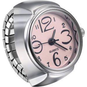 Montre Pour Homme Et Femme Simple Et &Eacute;l&eacute;gant Grand Cadran Num&eacute;rique Cadran Sangle &Eacute;lastique Bague Montre Unisexe.[J531] - Neuf