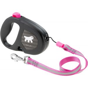 Laisse Chien Enrouleur R&egrave;flechissante Flippy One Reflex, Laisse Pour Chiens Moyenne Jusqu'&agrave; 20 Kg. Cordon Extensible Max 5 M. Bouton De Verrouillage Et De D&eacute;verrouillage Unique, Violet - Neuf