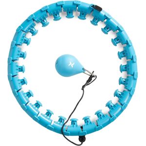 Hula Hoop Avec Poids Et Picots De Massage Diam&egrave;tre De 100 Cm Fabriqu&eacute; En Abs Et Pvc R&eacute;glage De La Taille Parfait Pour Amincir La Taille Raffermit L'abdomen.[K1158] - Neuf