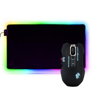 Kit Souris Gamer G15 Gaia Moba Dragon War et Tapis de souris gaming RGB - Neuf