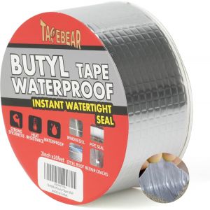 Butyle En &Eacute;tanche Ruban 50mm X 5m,Adh&eacute;sif Ruban Butyle Correctifs Imperm&eacute;ables De R&eacute;paration Pour Fuite De Toit,Fissure De Surface,&Eacute;cart De Rebord De Fen&ecirc;tre,Rupture De Tuyau - Neuf